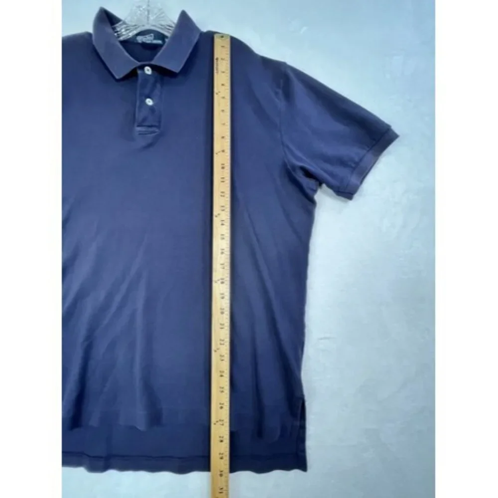 POLO by Ralph Lauren Mens L Polo Shirt‎ Blue Red Pony Soft